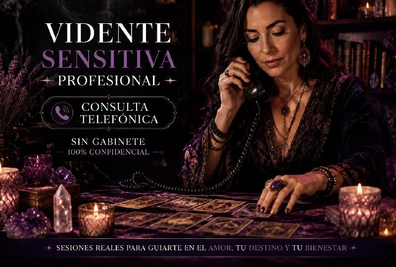 Consulta de vidente sensitiva real atendiendo por teléfono sin gabinete